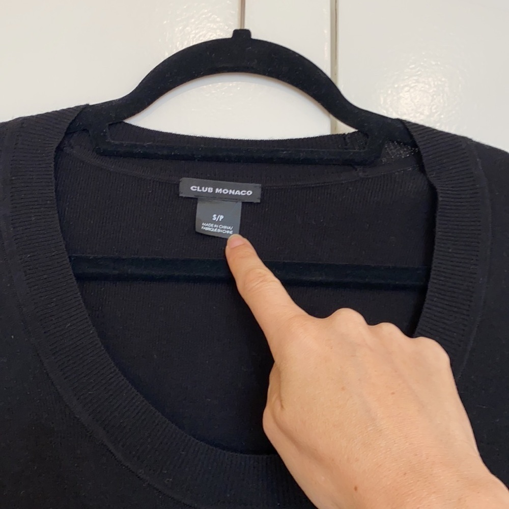 Club Monaco black sweater dress - Picture 2 of 3